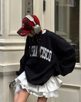 WARDEN EDGE Oversized San Francisco Sweatshirt Casual Streetwear Pullover