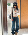 ROVENTE Vintage Wash Straight Denim