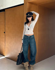 ROVENTE Vintage Wash Straight Denim