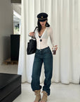 ROVENTE Vintage Wash Straight Denim