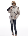 IAMXIAA Belted Short Trench Coat