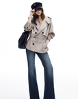 IAMXIAA Belted Short Trench Coat