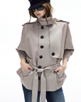 IAMXIAA Belted Short Trench Coat