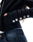 IAMXIAA Veste cintrée à fermeture éclair asymétrique