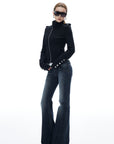 IAMXIAA Jeans en denim évasés taille basse
