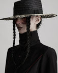 DOINDULGE Asymmetric Hem Shirt with Red Stitch Detail