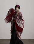 DOINDULGE Tie Dye Flowing Sheer Cardigan