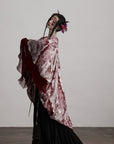 DOINDULGE Tie Dye Flowing Sheer Cardigan