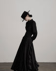 DOINDULGE Deconstructed Panel Shirt with Sheer Back and Embroidered Trims