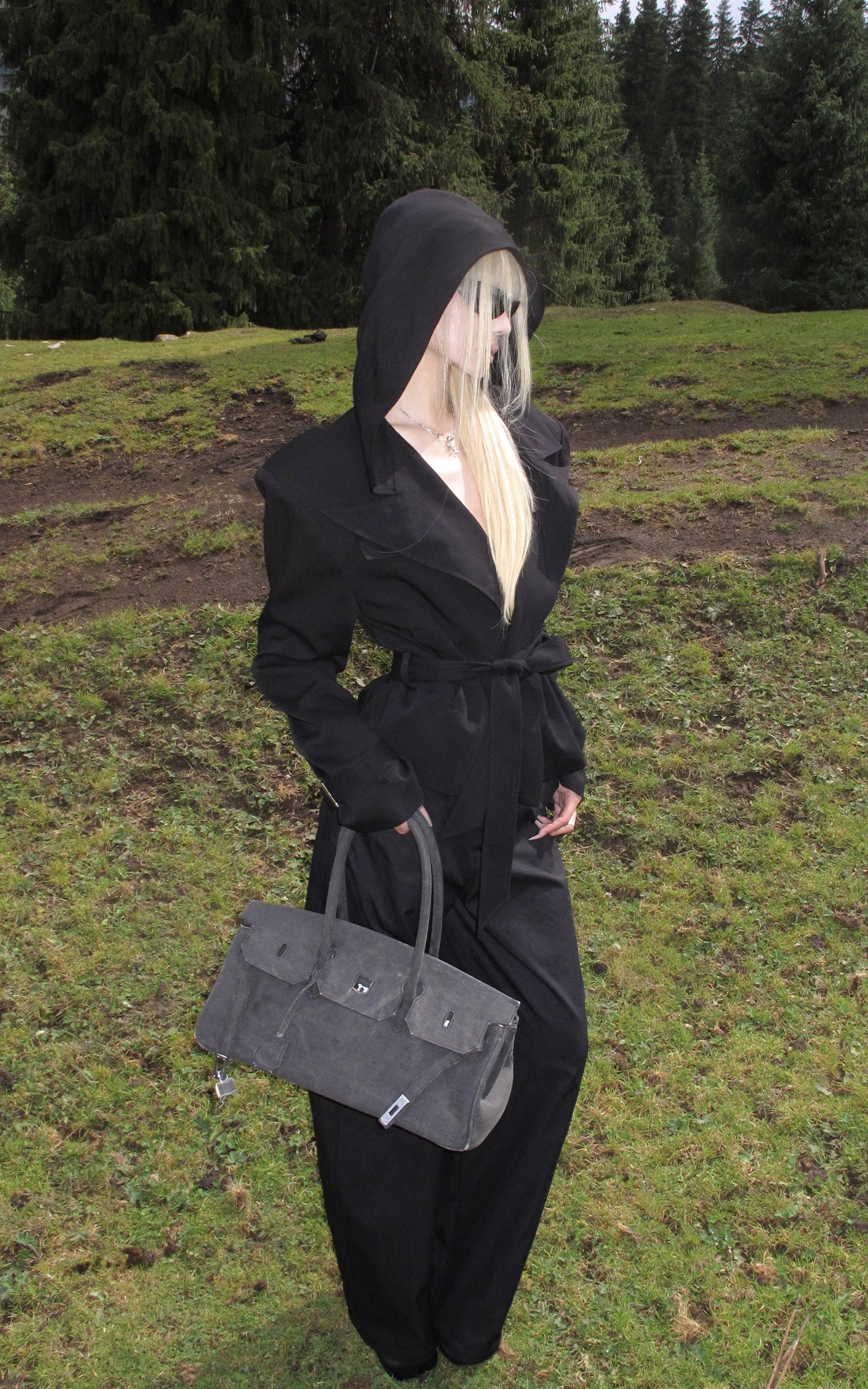 Rase le sol Pleated Wide-Leg Structured Pants