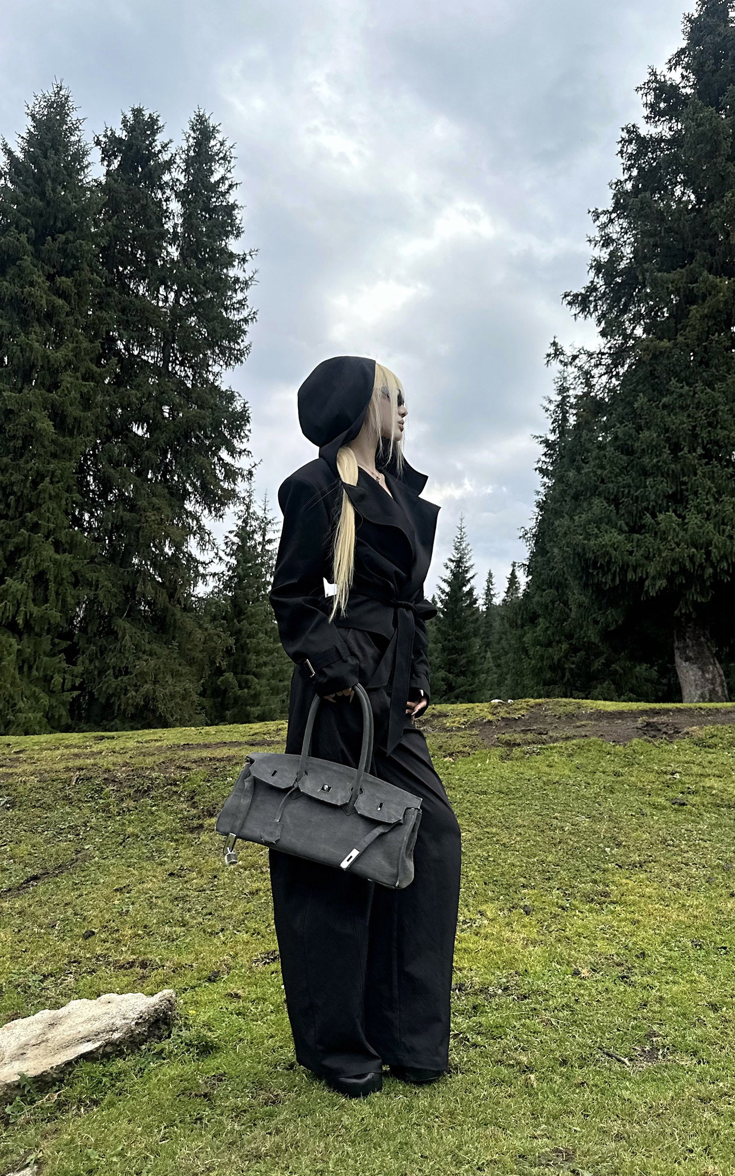 Rase le sol Pleated Wide-Leg Structured Pants