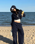 ROVENTE Wide-Leg Fleece Sweatpants