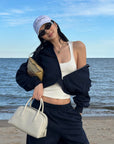 ROVENTE Wide-Leg Fleece Sweatpants