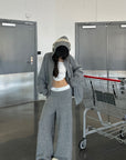 WARDEN EDGE Oversized Knit Hoodie and Wide-Leg Pants Set