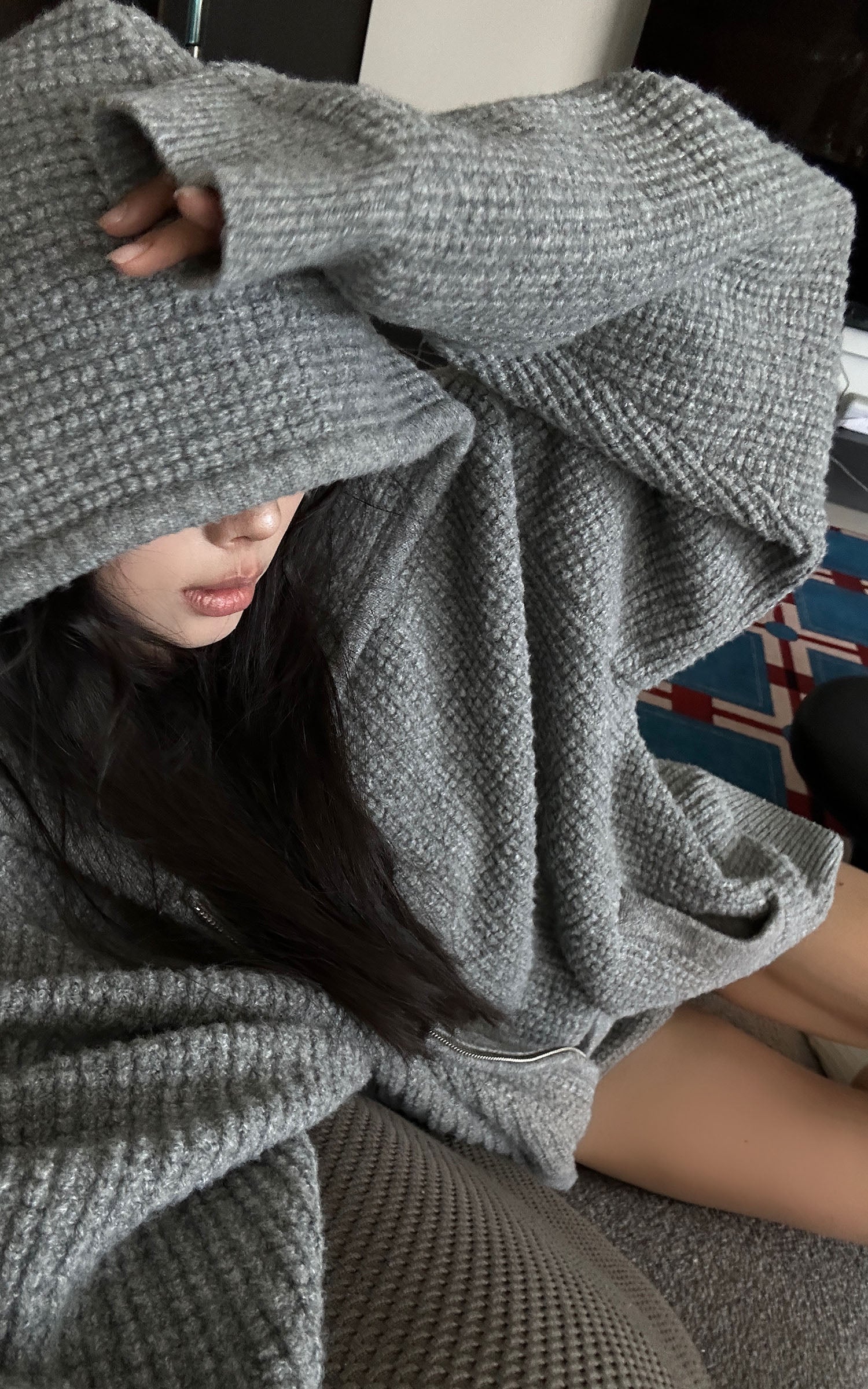 WARDEN EDGE Knit Texture High Waist Shorts