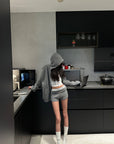 WARDEN EDGE Oversized Knit Hoodie and Wide-Leg Pants Set