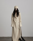 DOINDULGE Textured Draped Maxi Dress