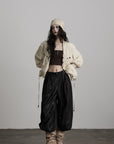 DOINDULGE Relaxed Pleated Shirt Jacket
