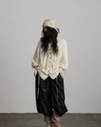 DOINDULGE Relaxed Pleated Shirt Jacket