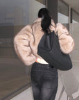 ROVENTE Washed Black Wide Leg Denim Pants