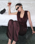 ROVENTE Faux Fur Vest with Detachable Flower