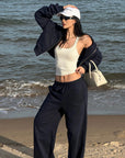 ROVENTE Wide-Leg Fleece Sweatpants