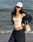 ROVENTE Wide-Leg Fleece Sweatpants