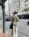 0122stepll Wool Stand-Collar Long Coat