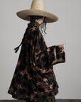 DOINDULGE Oversized Patterned Jacquard Coat