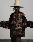 DOINDULGE Oversized Patterned Jacquard Coat