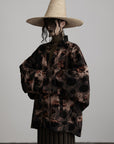 DOINDULGE Oversized Patterned Jacquard Coat