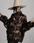 DOINDULGE Oversized Patterned Jacquard Coat