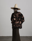 DOINDULGE Oversized Patterned Jacquard Coat