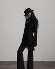 DOINDULGE Deconstructed Layered Wide-Leg Pants