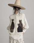DOINDULGE Hand-Crocheted Pattern Knit Vest