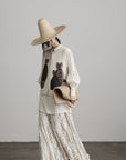 DOINDULGE Hand-Crocheted Pattern Knit Vest