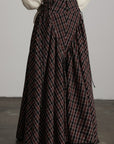 DOINDULGE Textured Check Maxi Skirt