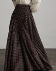 DOINDULGE Textured Check Maxi Skirt
