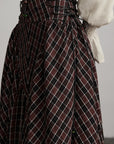 DOINDULGE Textured Check Maxi Skirt