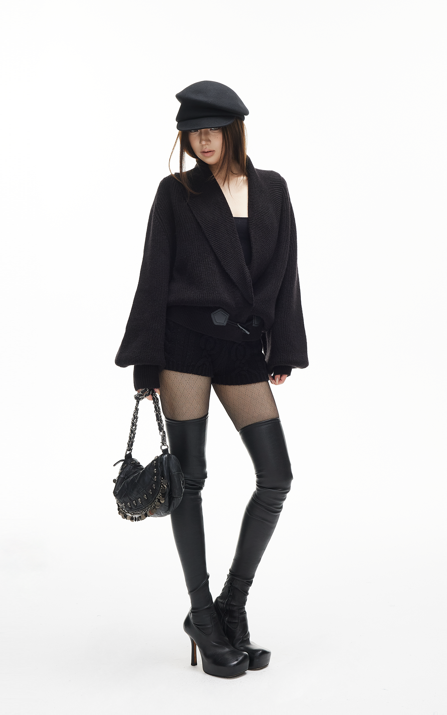 IAMXIAA Cable Knit Mini Shorts