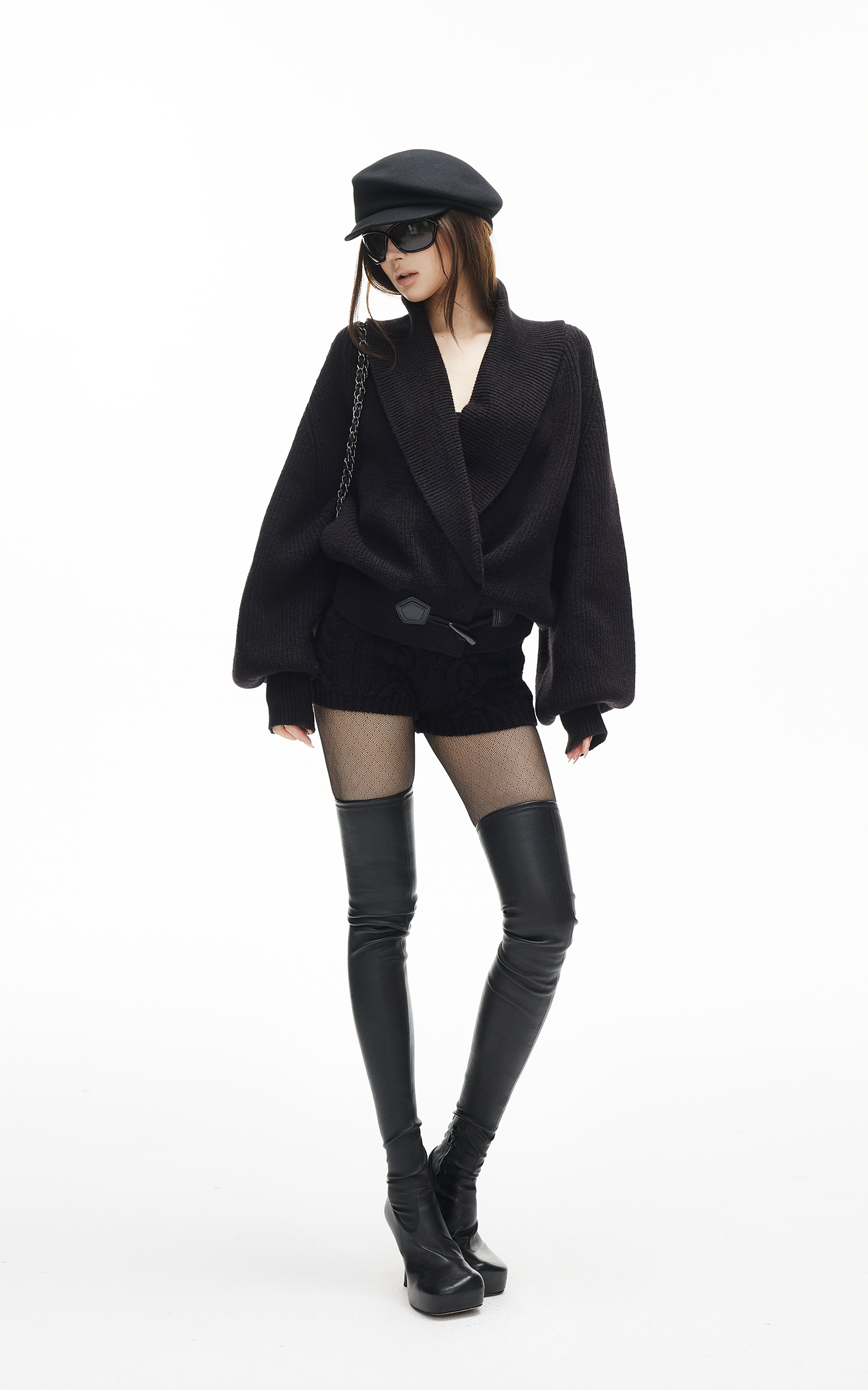 IAMXIAA Cable Knit Mini Shorts