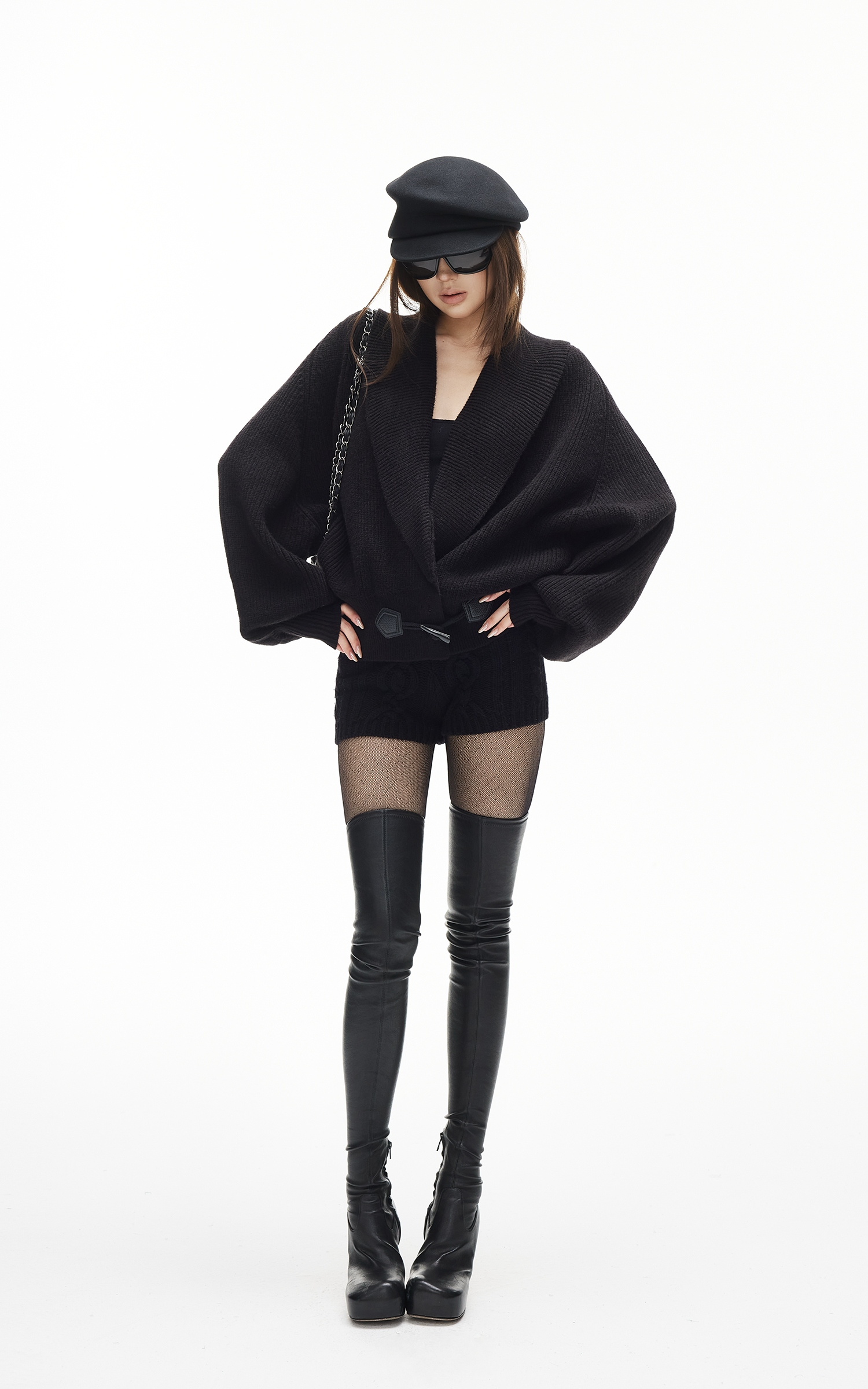 IAMXIAA Cable Knit Mini Shorts