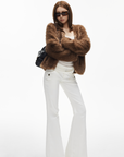 IAMXIAA Low-Rise Flared Pants with Pocket Detail