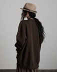 DOINDULGE Patchwork Distressed Knit Cardigan