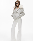 IAMXIAA Low-Rise Flared Pants with Pocket Detail