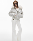 IAMXIAA Low-Rise Flared Pants with Pocket Detail