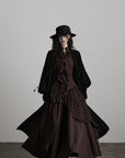 DOINDULGE Textured Ruched Shirt Dress