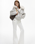 IAMXIAA Low-Rise Flared Pants with Pocket Detail