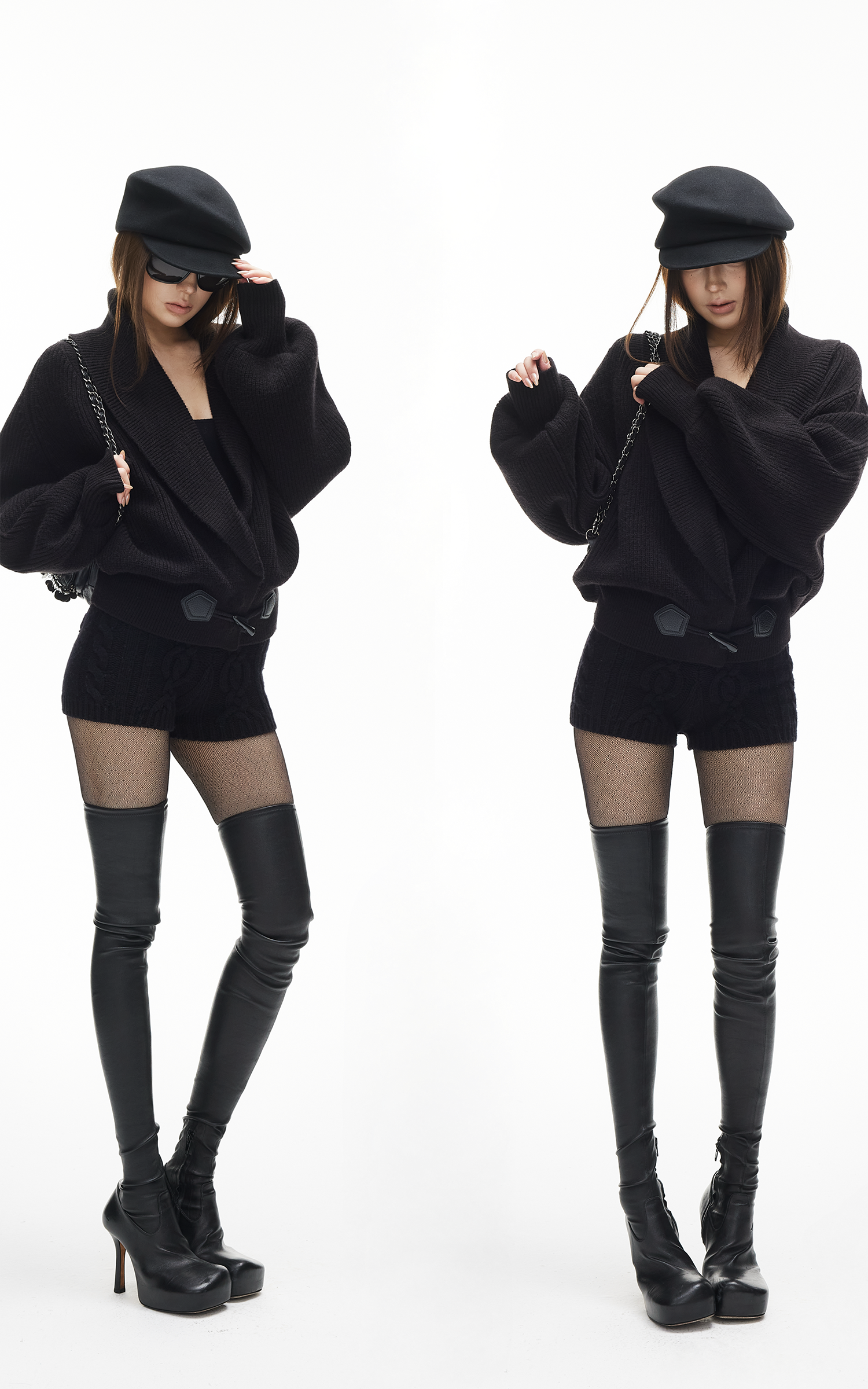 IAMXIAA Cable Knit Mini Shorts