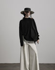 DOINDULGE Deconstructed Layered Wide-Leg Skirt-Pants